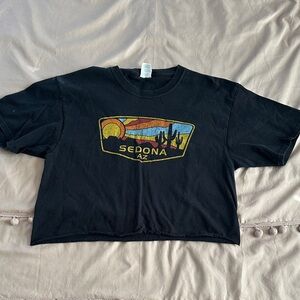 Black Sedona AZ Graphic Crop Top